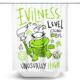 Evilness Level - Shower Curtain