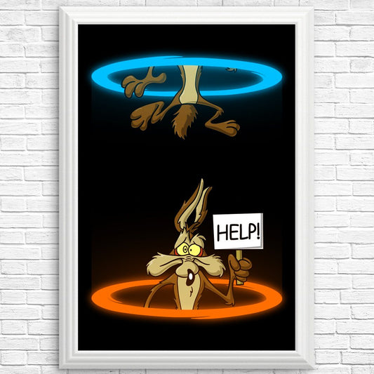 Falling Coyote - Posters & Prints