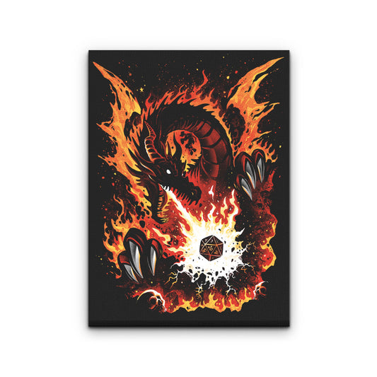 Fiery Red Dragon - Canvas Print