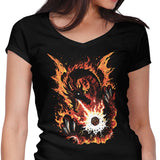Fiery Red Dragon - Women's V-Neck