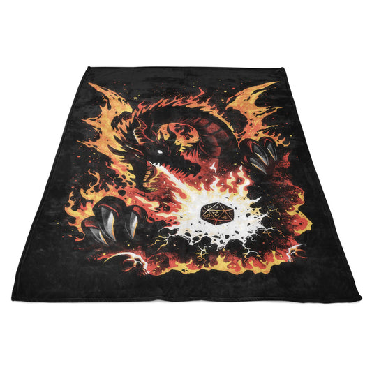 Fiery Red Dragon - Fleece Blanket