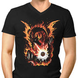 Fiery Red Dragon - Men's V-Neck