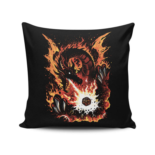 Fiery Red Dragon - Throw Pillow