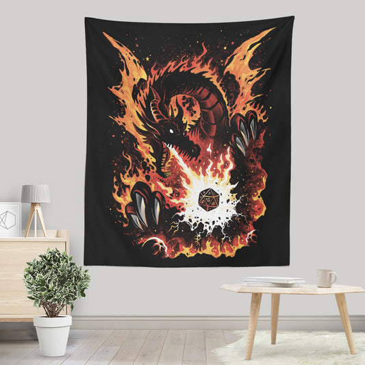 Fiery Red Dragon - Wall Tapestry