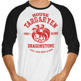 Fire and Blood - 3/4 Sleeve Raglan T-Shirt