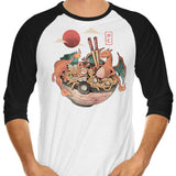 Fire Bowl - 3/4 Sleeve Raglan T-Shirt