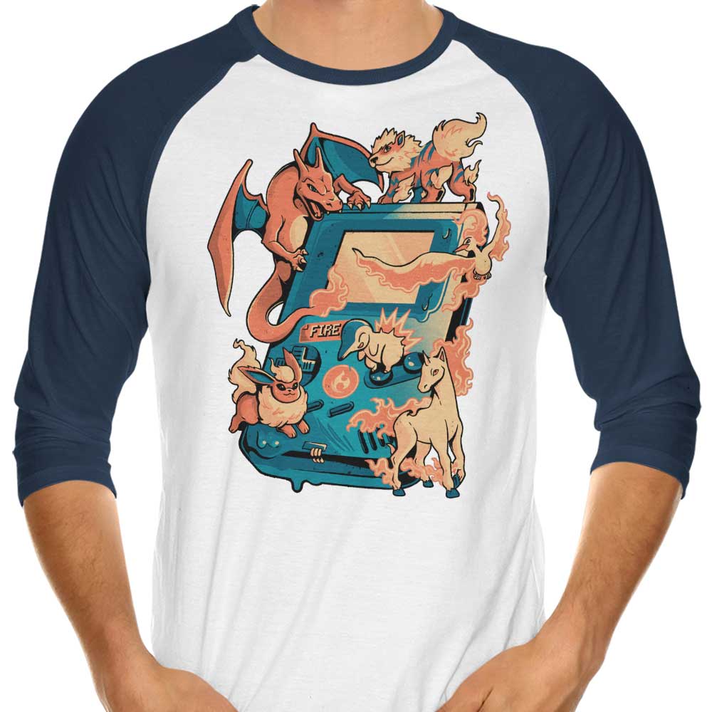 Fire Game - 3/4 Sleeve Raglan T-Shirt