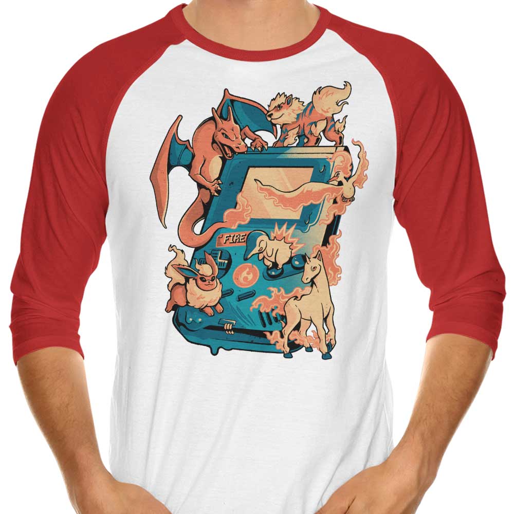 Fire Game - 3/4 Sleeve Raglan T-Shirt