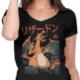 Fire Kaiju - Women's V-Neck