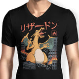 Fire Kaiju - Men's V-Neck