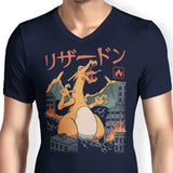 Fire Kaiju - Men's V-Neck