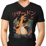 Fire Kaiju - Men's V-Neck
