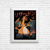 Fire Kaiju - Posters & Prints