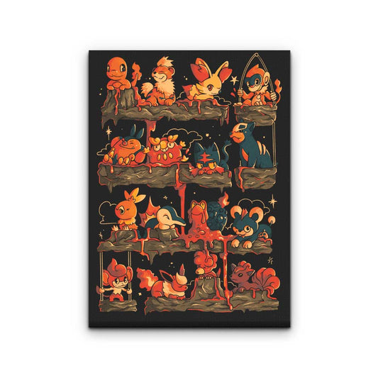 Fire Shelf - Canvas Print