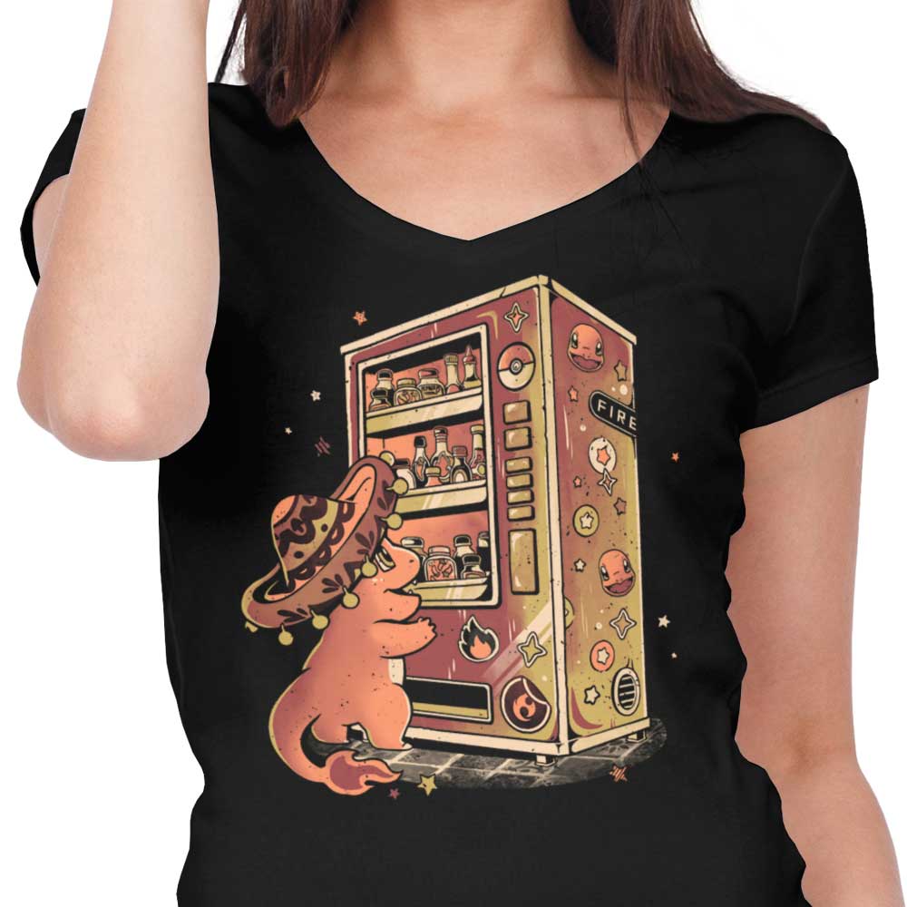 Fire Vending Machine - Women's V-Neck