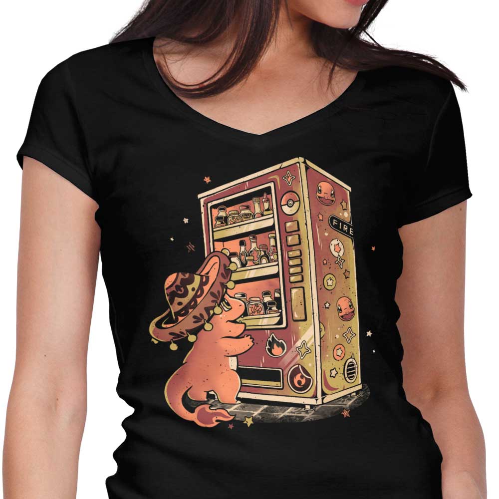 Fire Vending Machine - Women's V-Neck