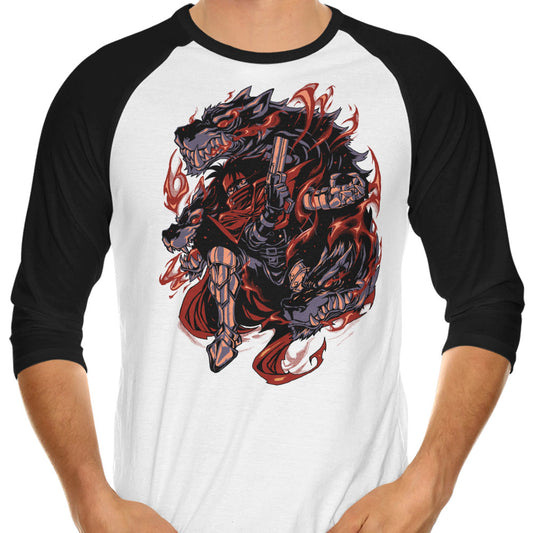 Flames of Cerberus - 3/4 Sleeve Raglan T-Shirt