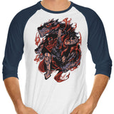 Flames of Cerberus - 3/4 Sleeve Raglan T-Shirt