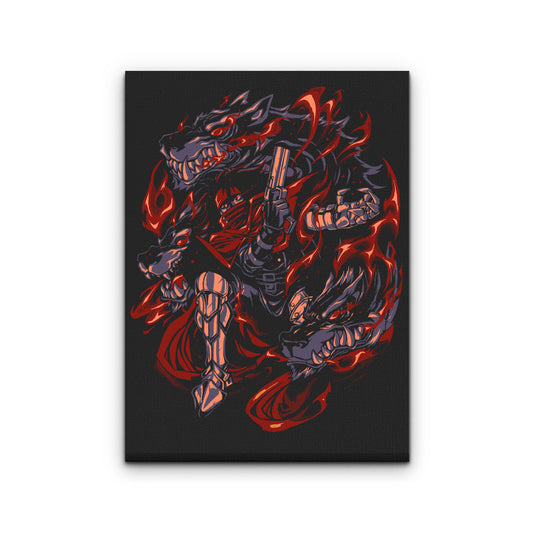 Flames of Cerberus - Canvas Print