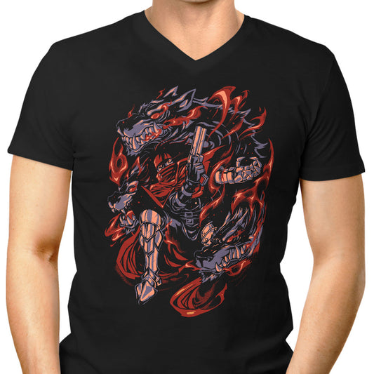 Flames of Cerberus - Men's V-Neck