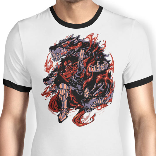 Flames of Cerberus - Ringer T-Shirt