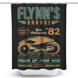 Flynn's Garage - Shower Curtain