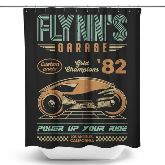 Flynn's Garage - Shower Curtain