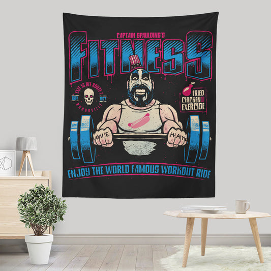 Fried Chicken and Exercise - Wall Tapestry
