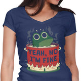 Frog is Fine - Women's V-Neck