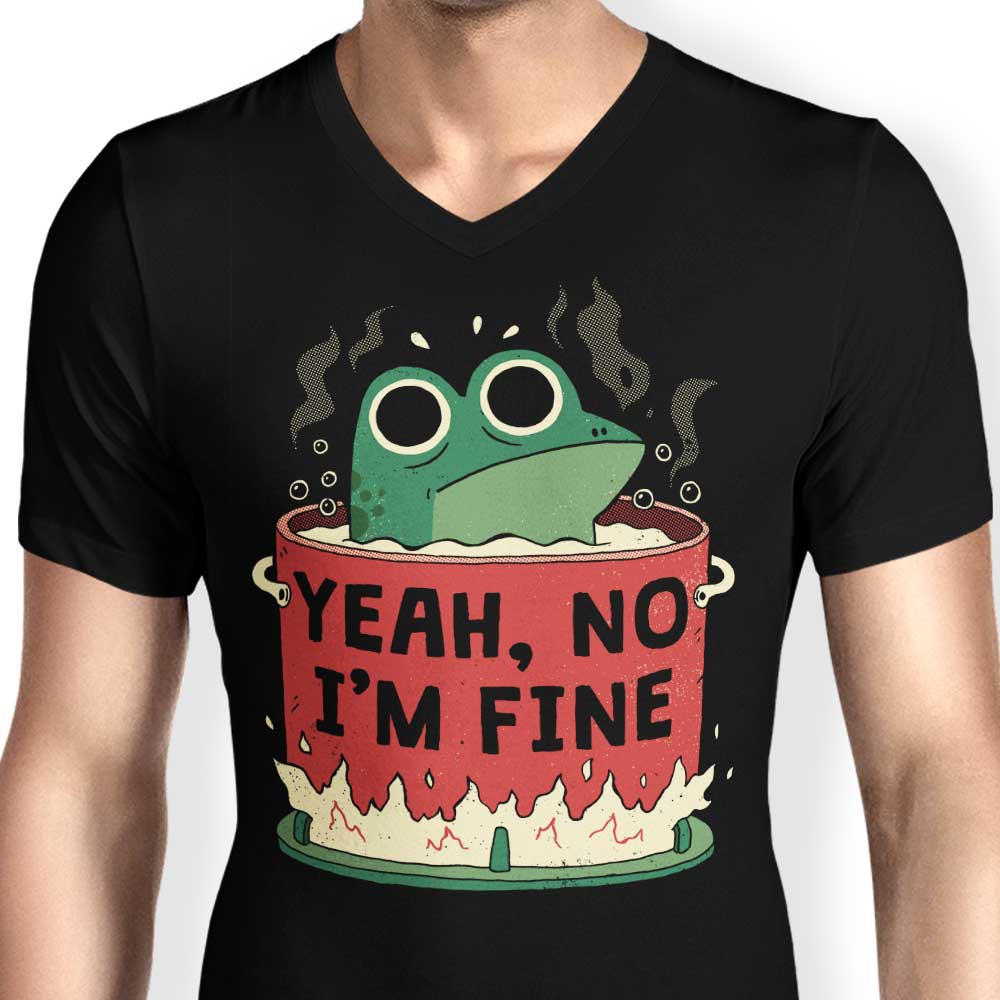 Frog is Fine - Men's V-Neck