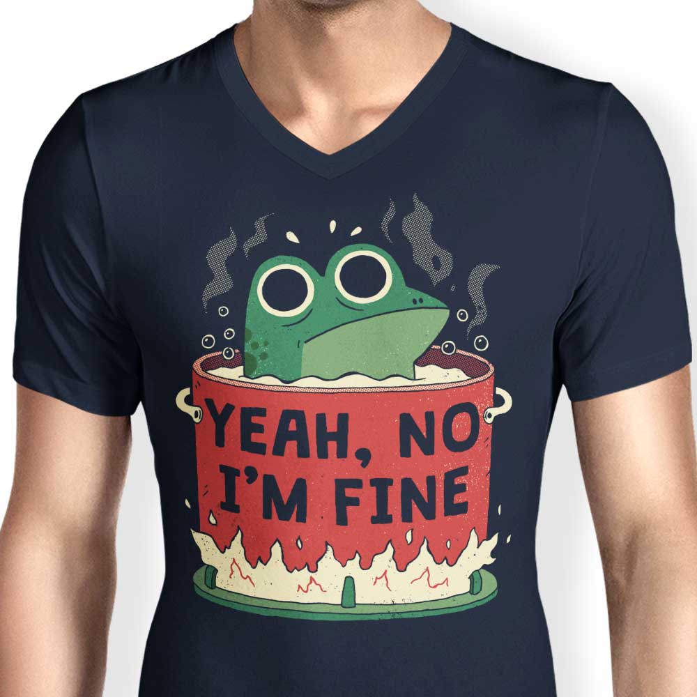 Frog is Fine - Men's V-Neck