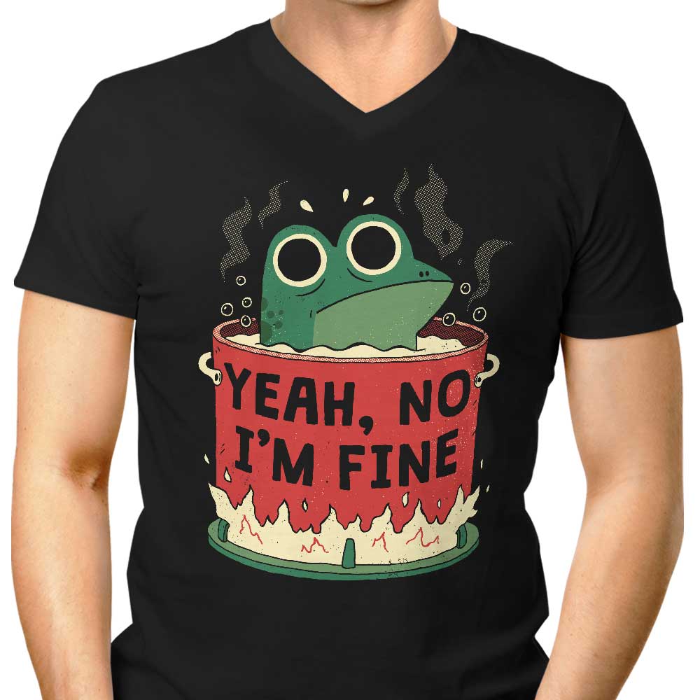 Frog is Fine - Men's V-Neck