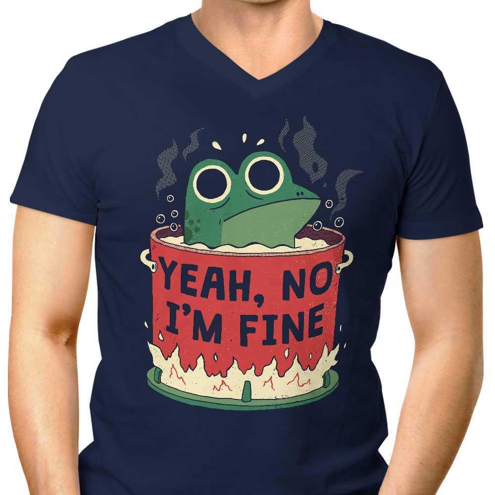 Frog is Fine - Men's V-Neck