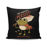 Frogs Persist - Throw Pillow