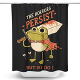 Frogs Persist - Shower Curtain