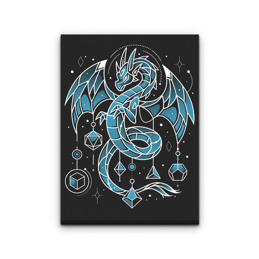 Frozen Dice Dragon - Canvas Print