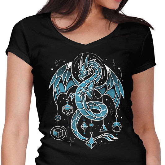 Frozen Dice Dragon - Women's V-Neck