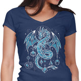 Frozen Dice Dragon - Women's V-Neck