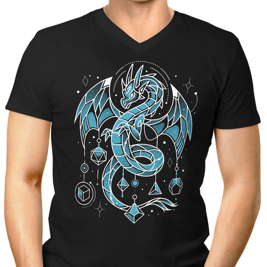 Frozen Dice Dragon - Men's V-Neck