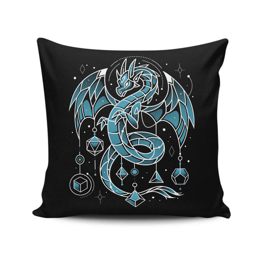 Frozen Dice Dragon - Throw Pillow