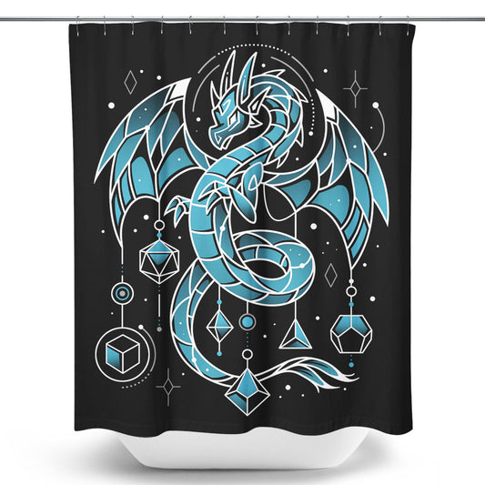 Frozen Dice Dragon - Shower Curtain