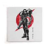 Galactic Bounty Hunter Sumi-e - Canvas Print
