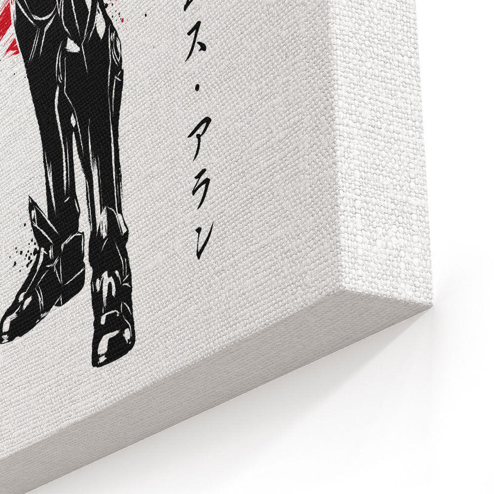 Galactic Bounty Hunter Sumi-e - Canvas Print