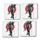 Galactic Bounty Hunter Sumi-e - Coasters