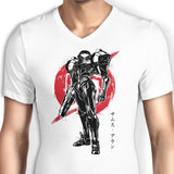 Galactic Bounty Hunter Sumi-e - Men's V-Neck