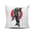 Galactic Bounty Hunter Sumi-e - Throw Pillow