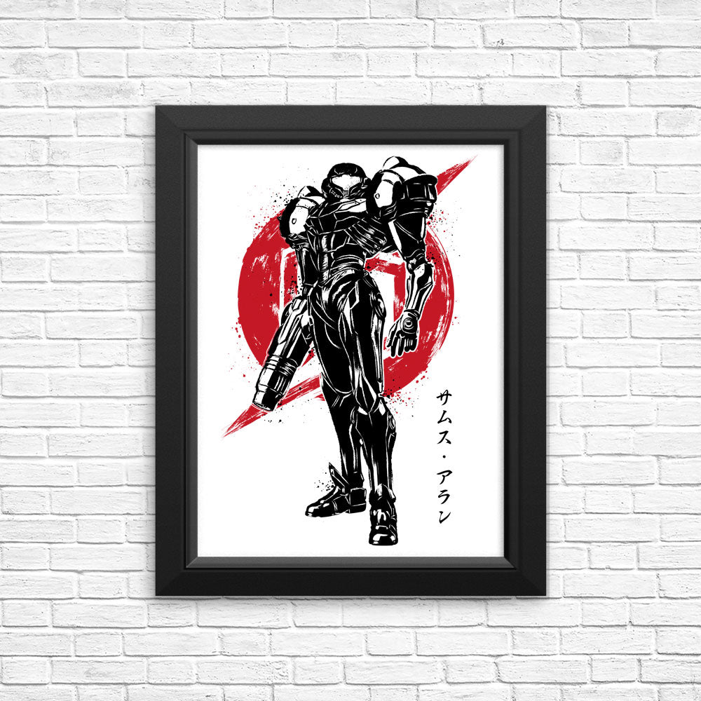 Galactic Bounty Hunter Sumi-e - Posters & Prints