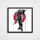 Galactic Bounty Hunter Sumi-e - Posters & Prints