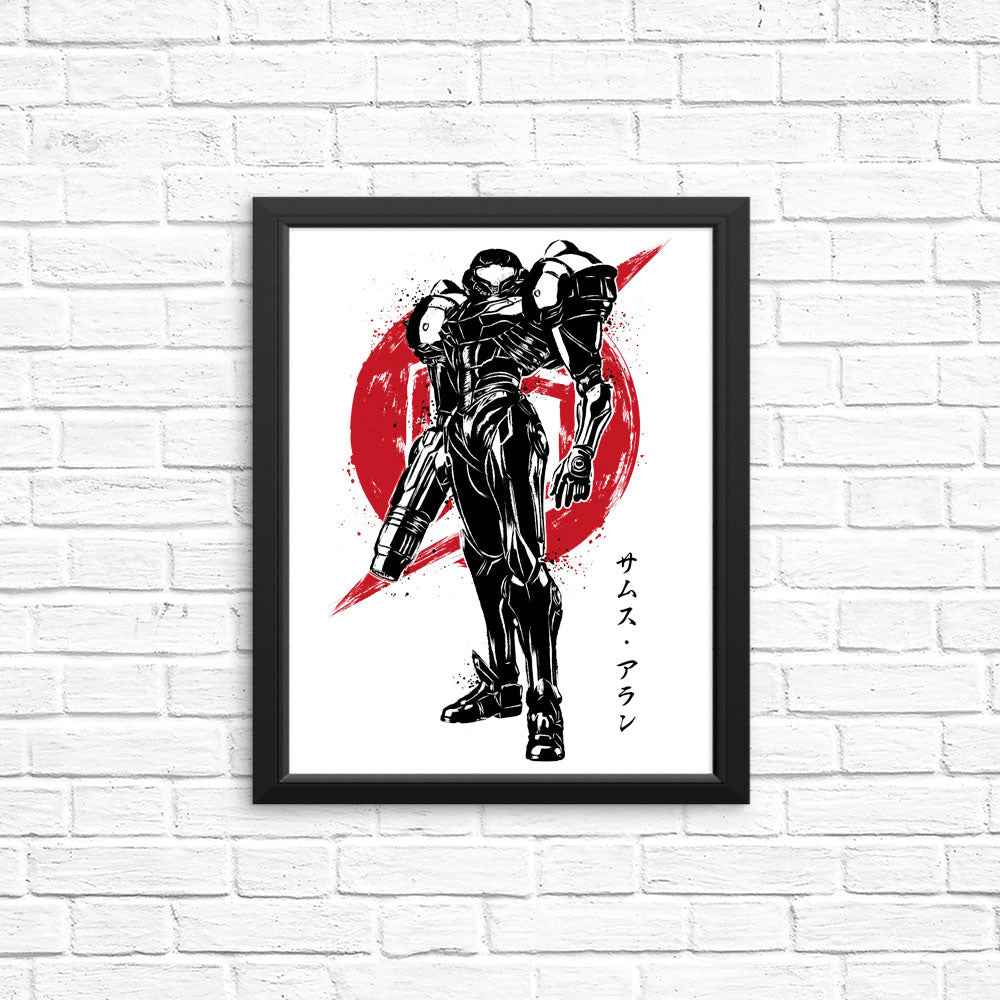 Galactic Bounty Hunter Sumi-e - Posters & Prints