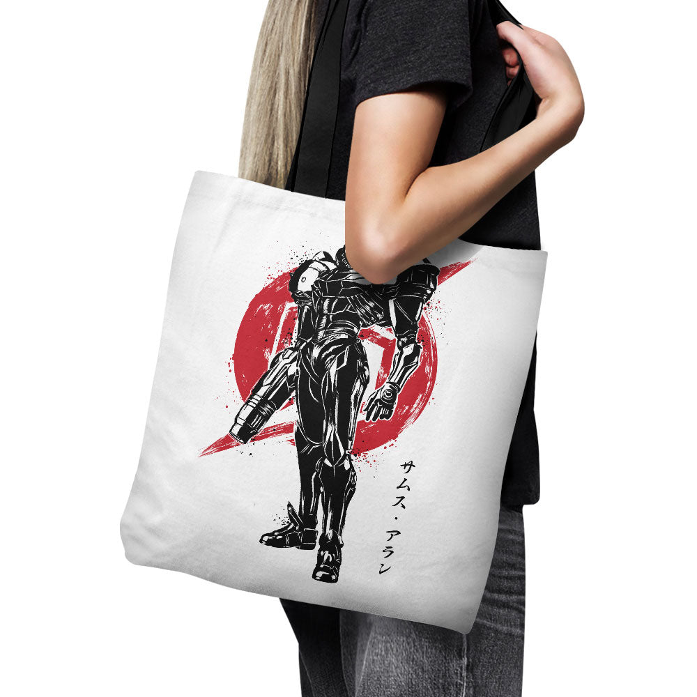 Galactic Bounty Hunter Sumi-e - Tote Bag